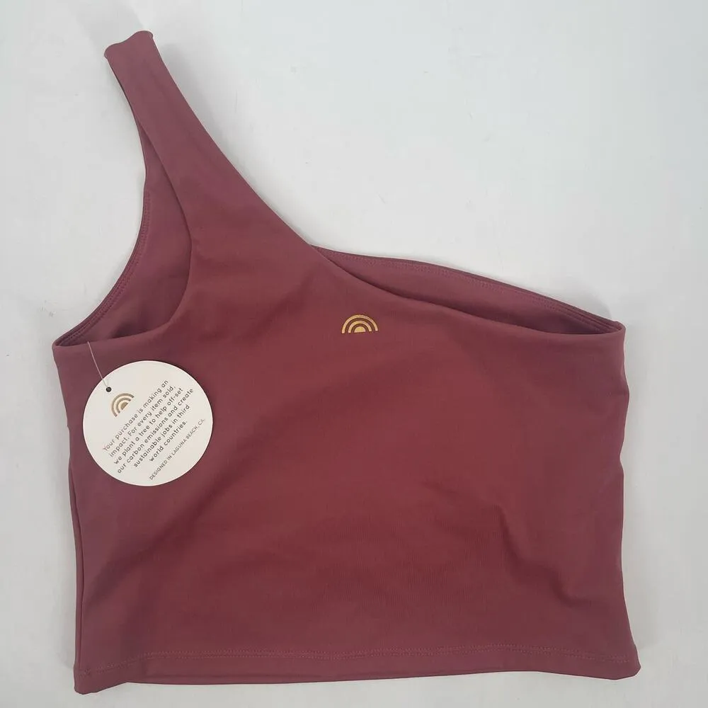 PLAYGROUND ACTIVE Tank Sports Bra Size Small One Shoulder Cali Cropped NWT Gym - Image 4