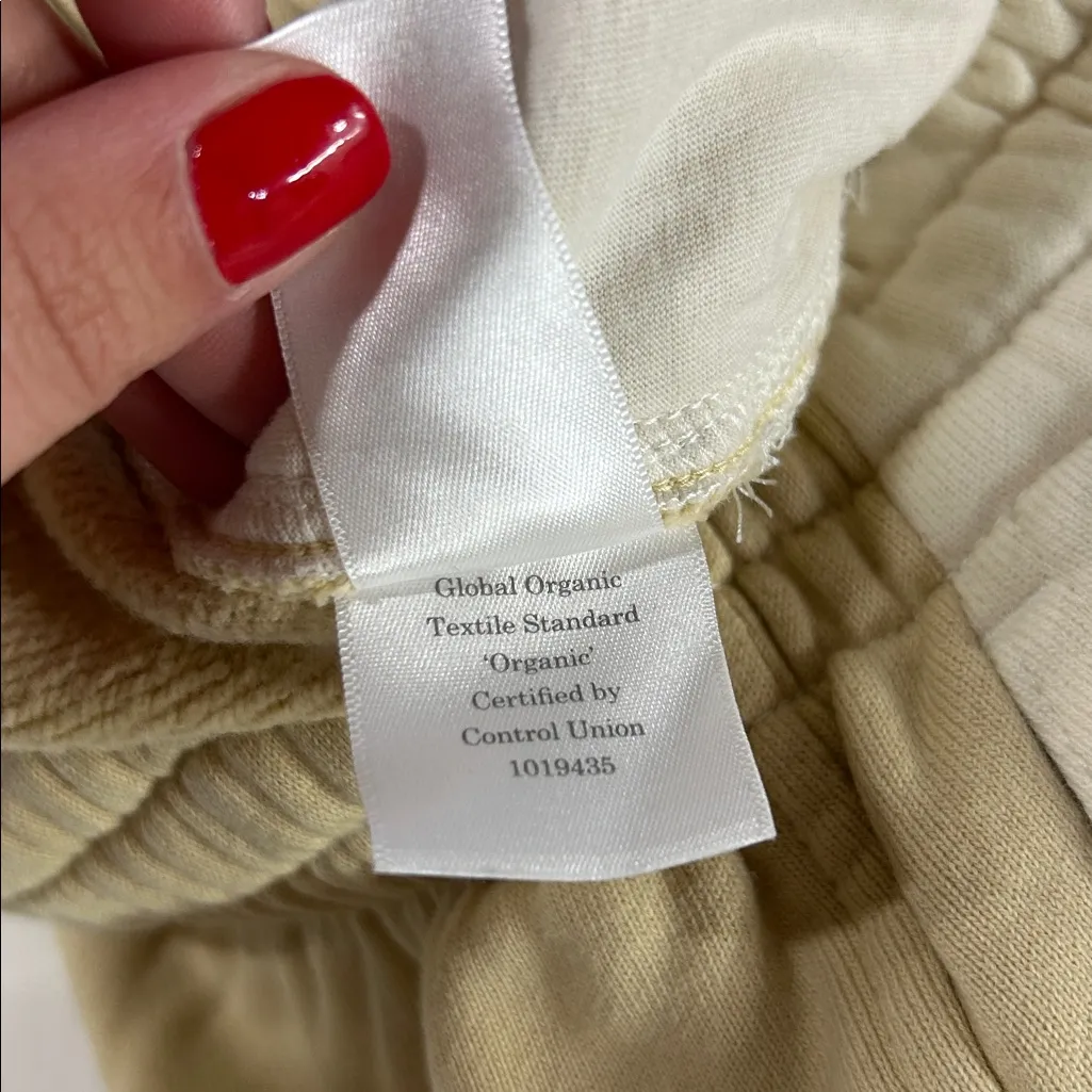 Everlane Joggers Cream White Organic Cotton Sustainable Size XS - Image 8