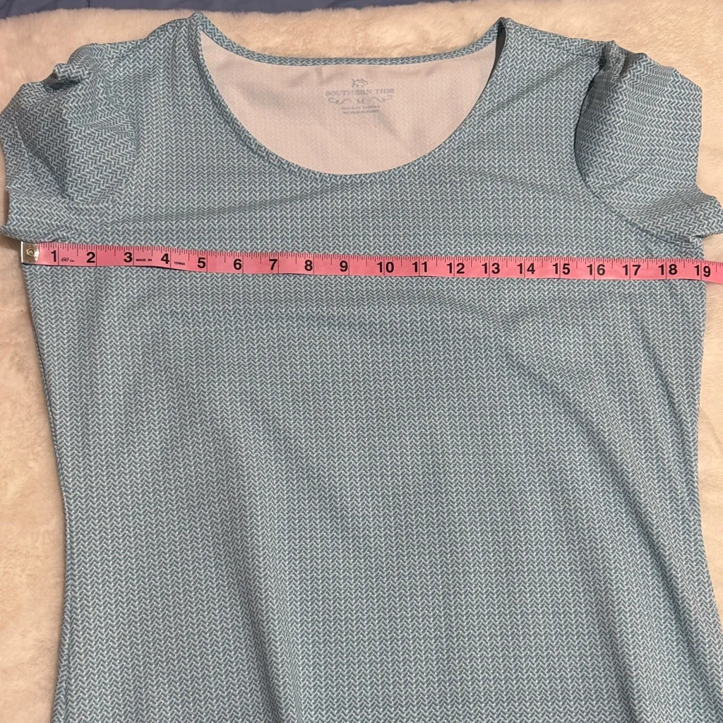 Southern Tide Size Medium Shirley Blue Niagara Print Performance Dress - Image 8