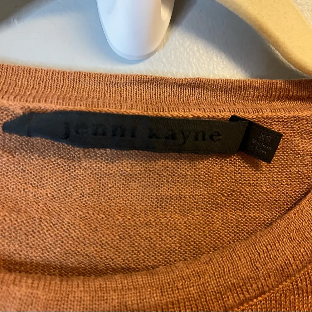 Jenni Kayne Tee Rust Orange 100% Linen Summer Tee Sz XS EUC - Image 3