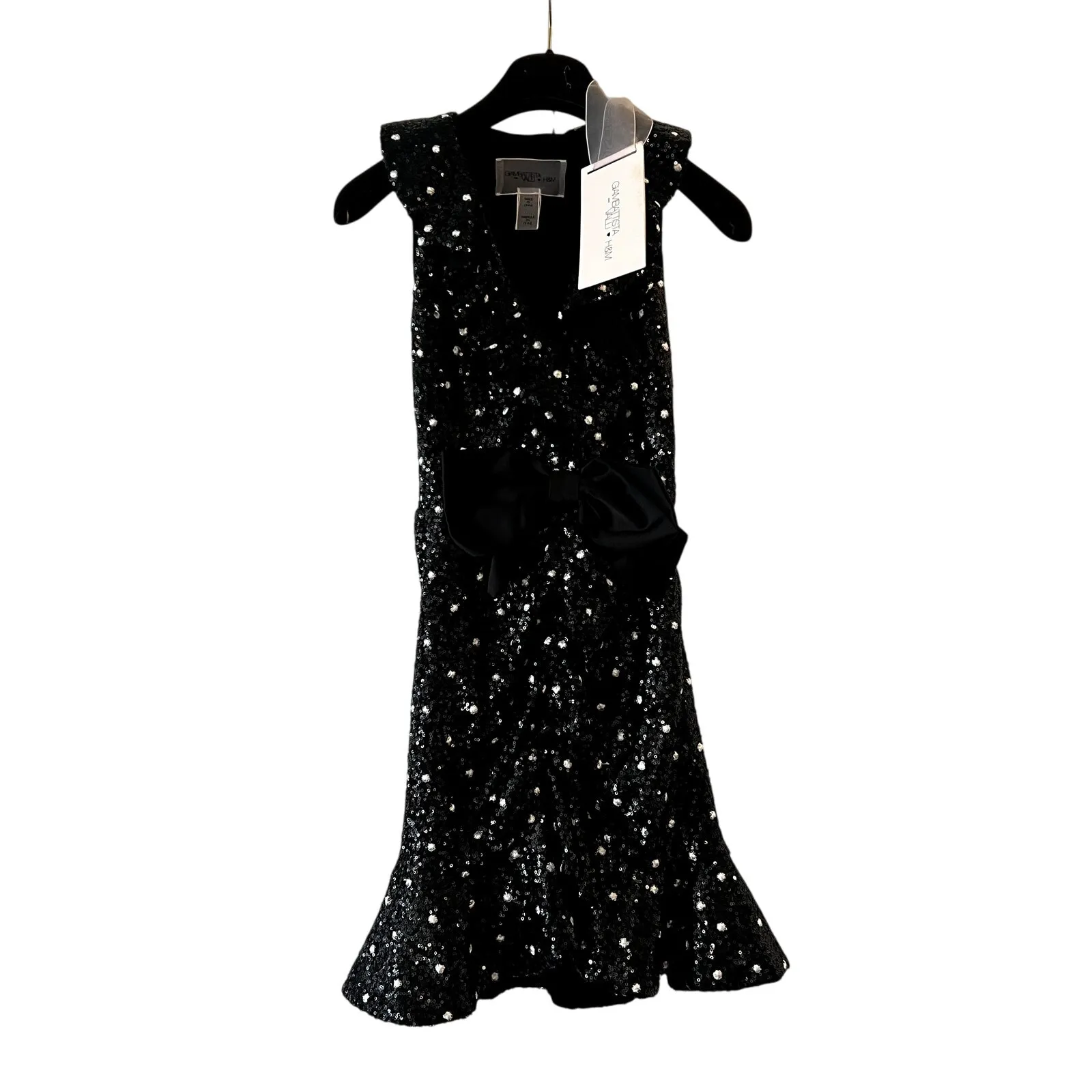 Giambattista Valli x H&M Sequin Mini Cocktail Dress size 0 CL1 Black - Image 6