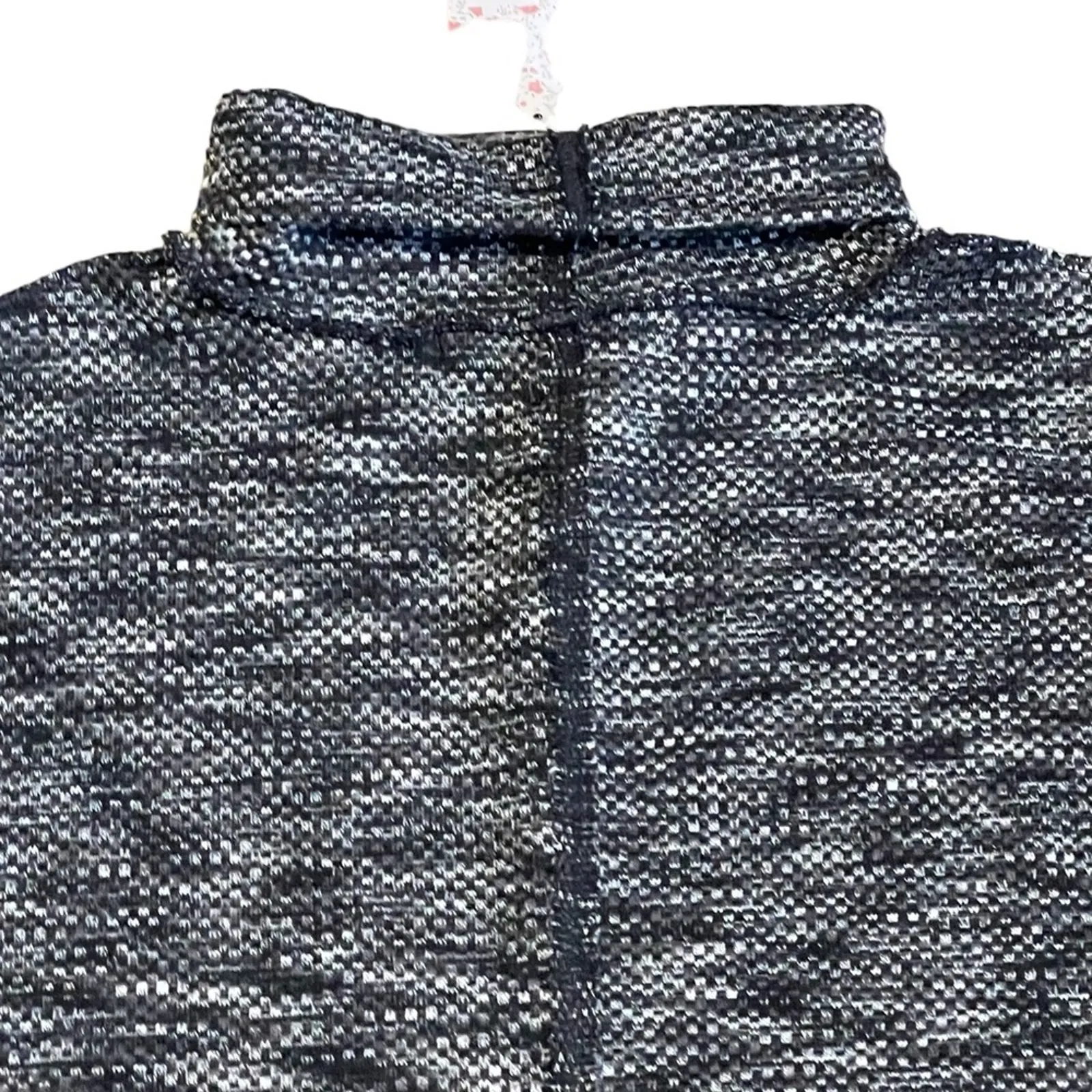 Free People NEW Size Small Oversized Night Star Combo Tunic Sweater Black Gray - Image 5