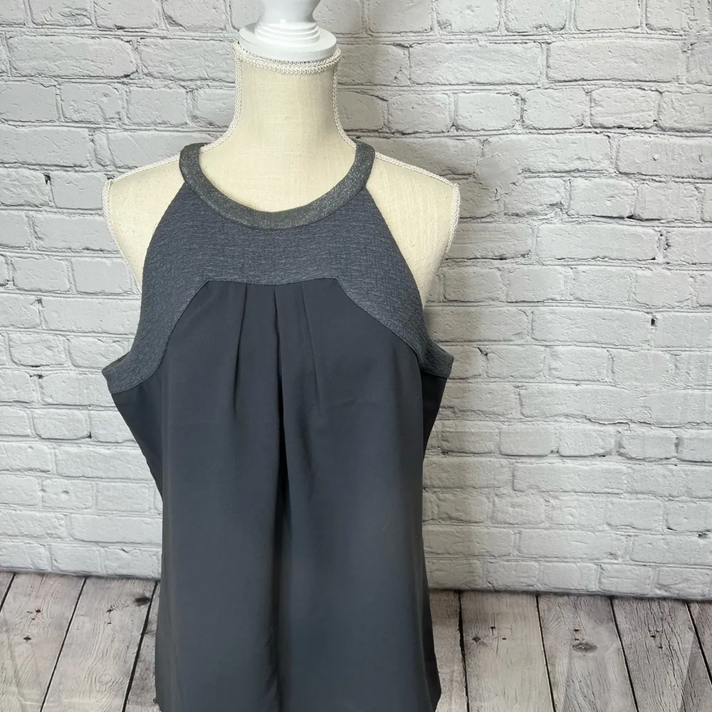 Calvin Klein dark charcoal halter neck blouse large - Image 12