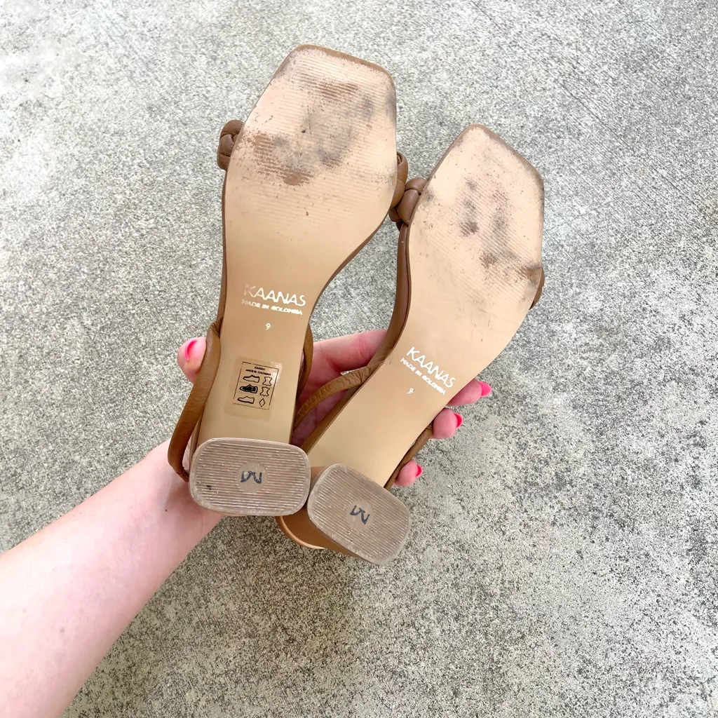 Kaanas  Revolve Mistico Sandal Heel in Cafe Brown Size 9 - Image 6