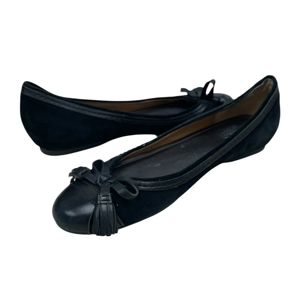 Coach  Concetta Round Toe Bow Black Ballet Flats - Image 5