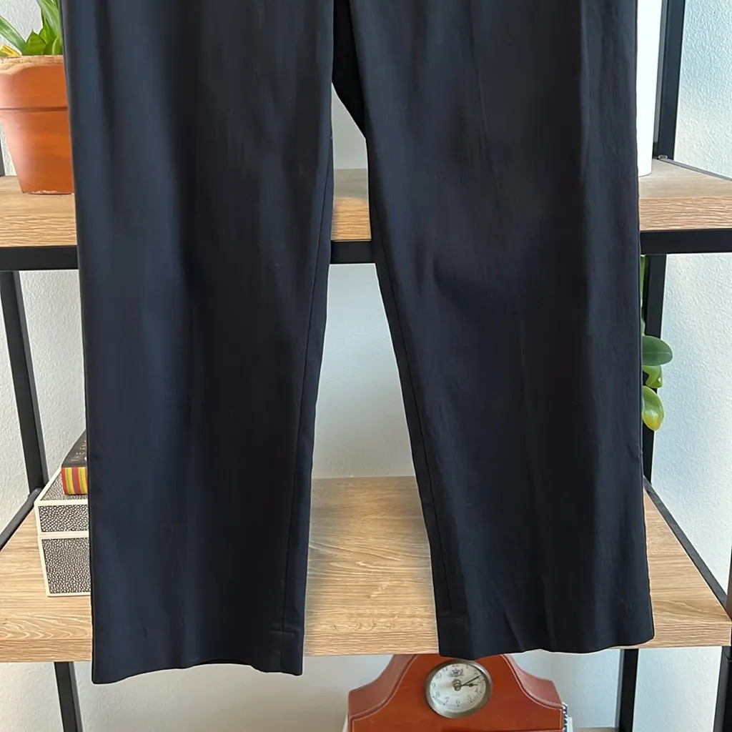 Express Editor Mid-Rise Black Capri Woven Twill Career Dress Pant Trouser, 4 - Image 3