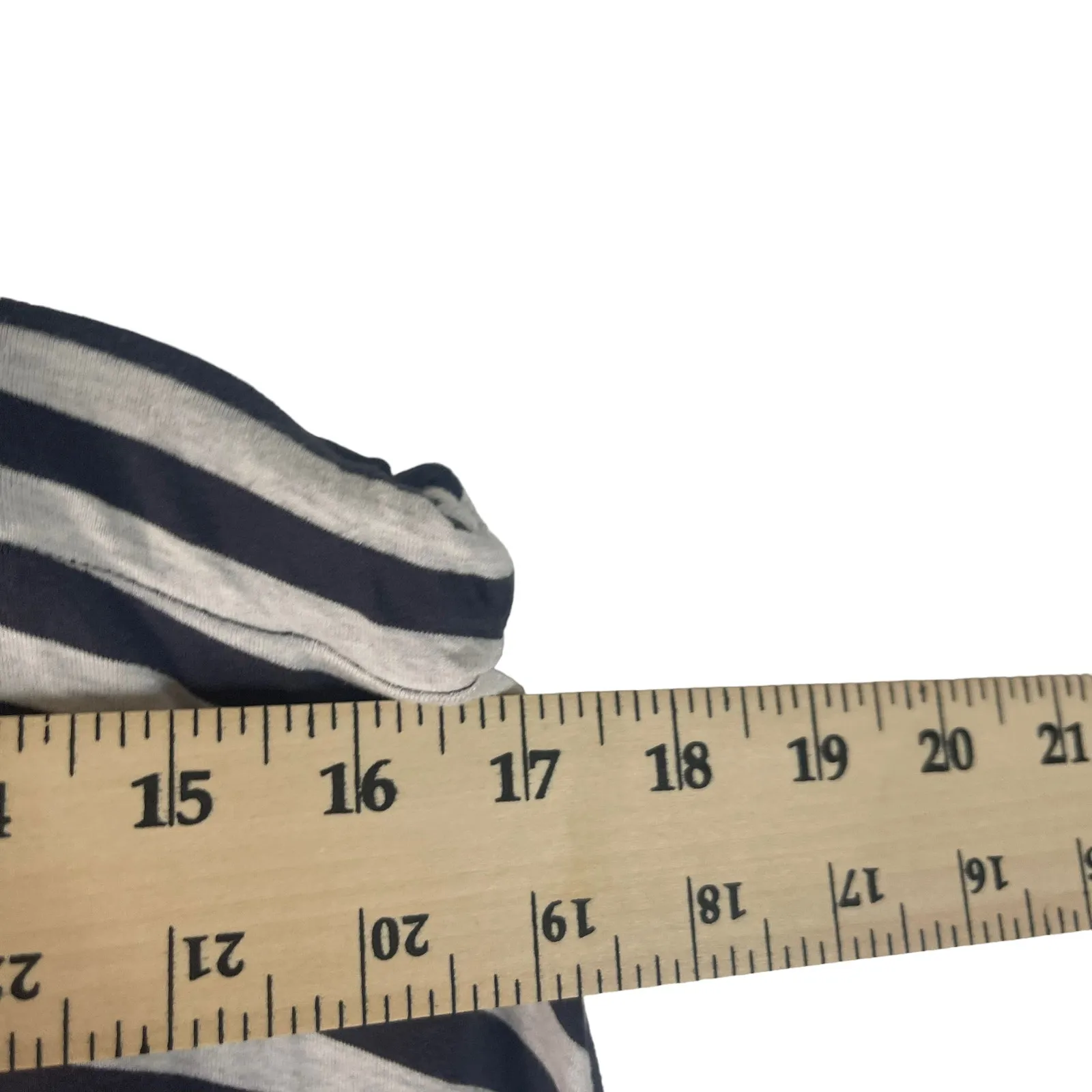 Victoria's Secret Women's Size Medium Viscose White‎ Gray Striped Maxi Skirt - Image 7