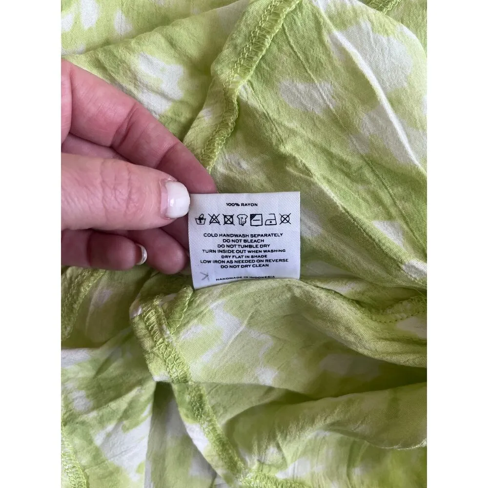 Faithfull the Brand Arianne Roos Lime Green Mini Dress Size S - Image 6