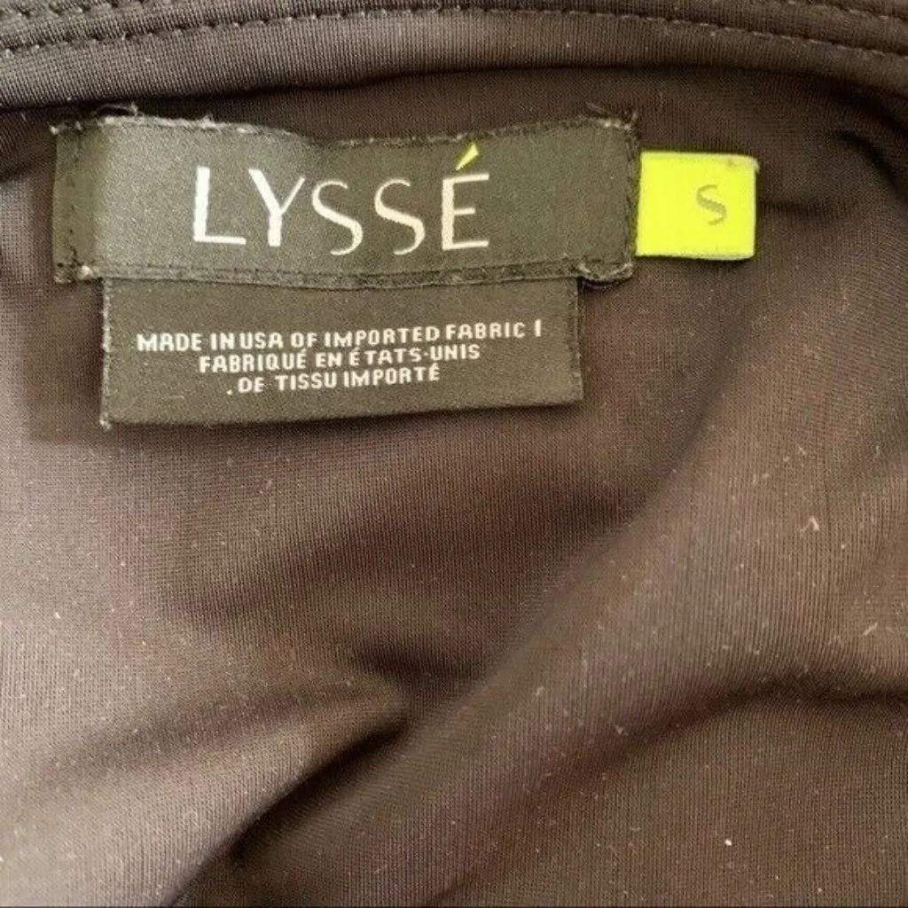 Lysse‎ Small Black High Rise Control Top Stretch Ponte Leggings Made In USA - Image 7