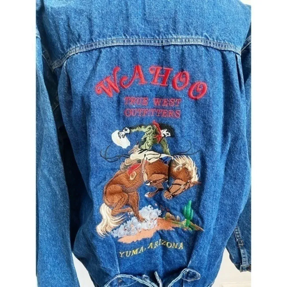 True West Outfitters • Vintage Wahoo Jean Jacket Blue Size M - Image 3