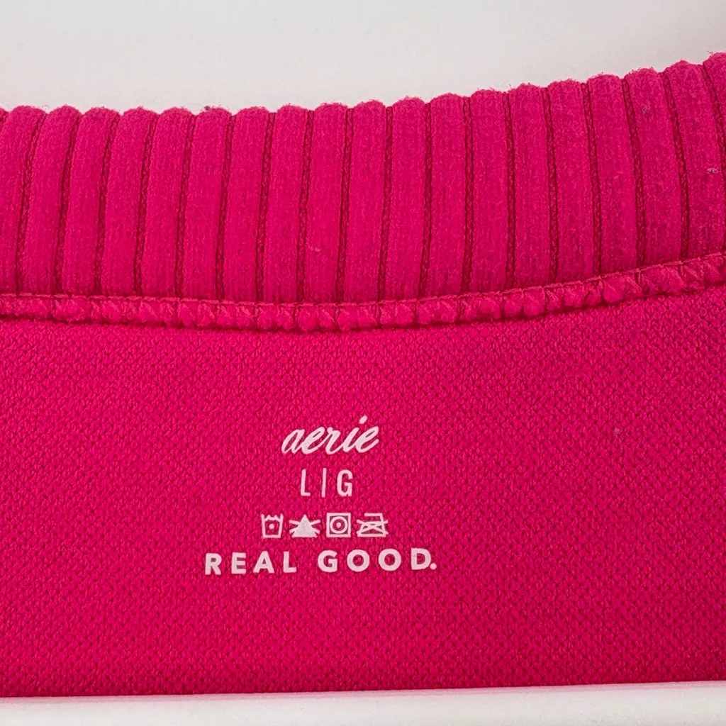 Aerie high neck pink crop top large‎ - Image 3