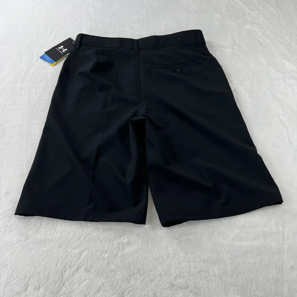 Under Armour Heat Gear Golf Athletic Shorts Men's‎ Black Size 16 Ourdoors - Image 2
