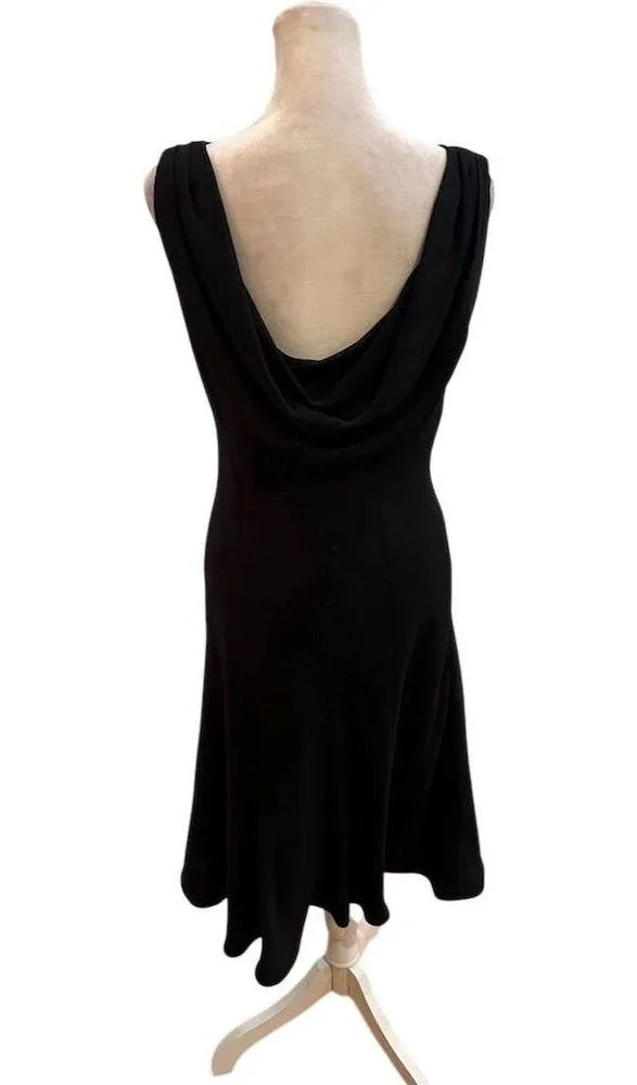 Evan Picone Women's Black Sleeveless Cocktail Dress Size 8 Knee Length - Image 4