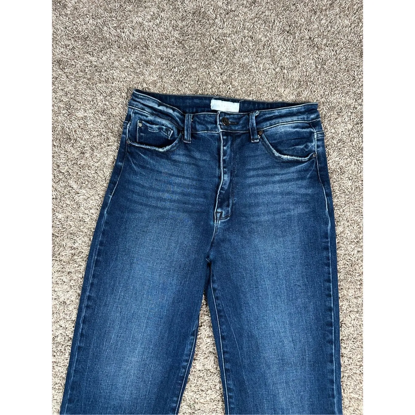 petra 153 jeans high rise straight leg ankle crop length denim women’s 9/28 Blue - Image 12