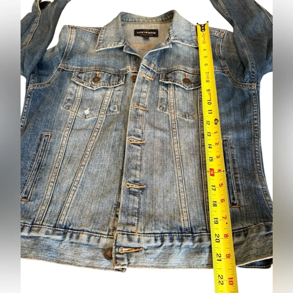 Lucky Brand The Tomboy Trucker Denim Jacket Womens Size Small - Image 11