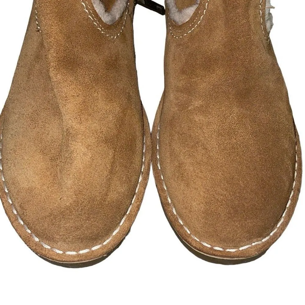 UGG Catica Shearling Suede Leather Boots Western Chestnut‎ NWOB Size 6 - Image 2
