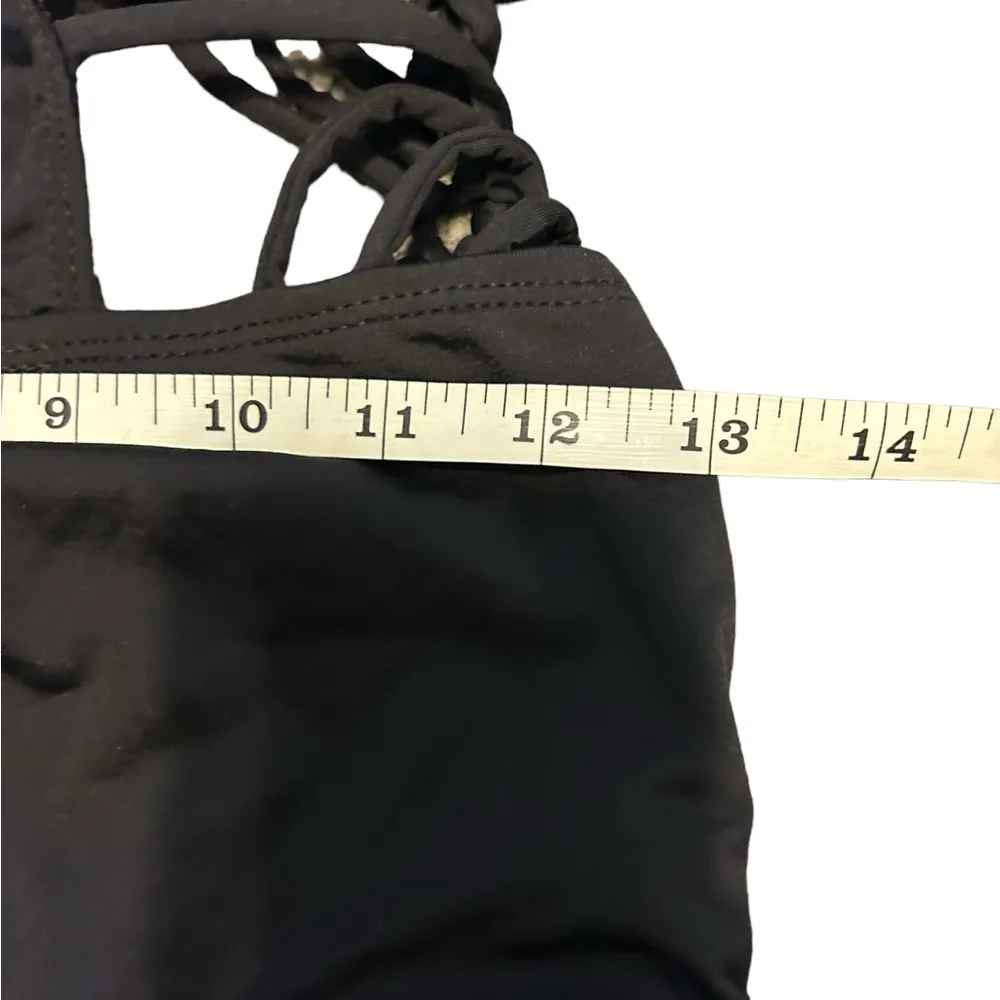 Bar III Black Macrame Cut Out Monokini One Piece Swimsuit Size medium - Image 11