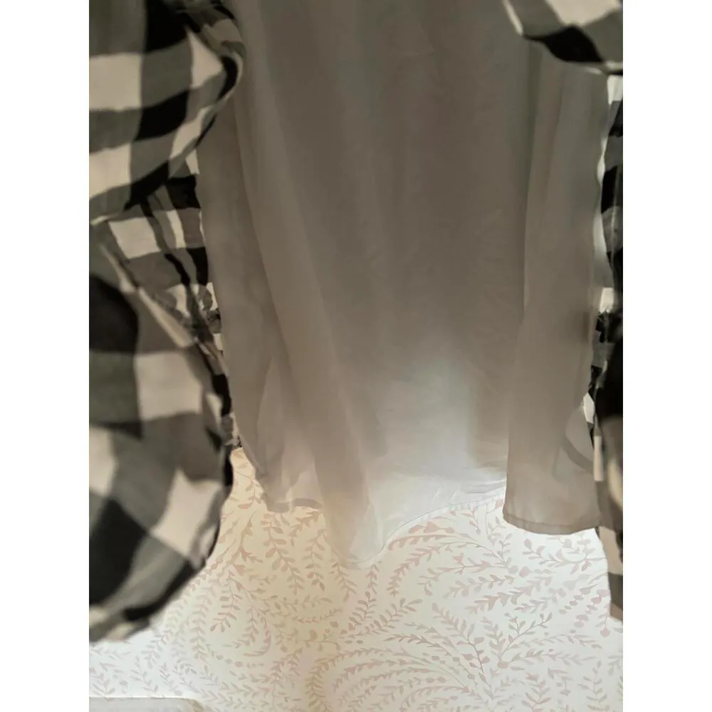 NEW Chic Black and White Gingham Summer Dress Size M - Image 6