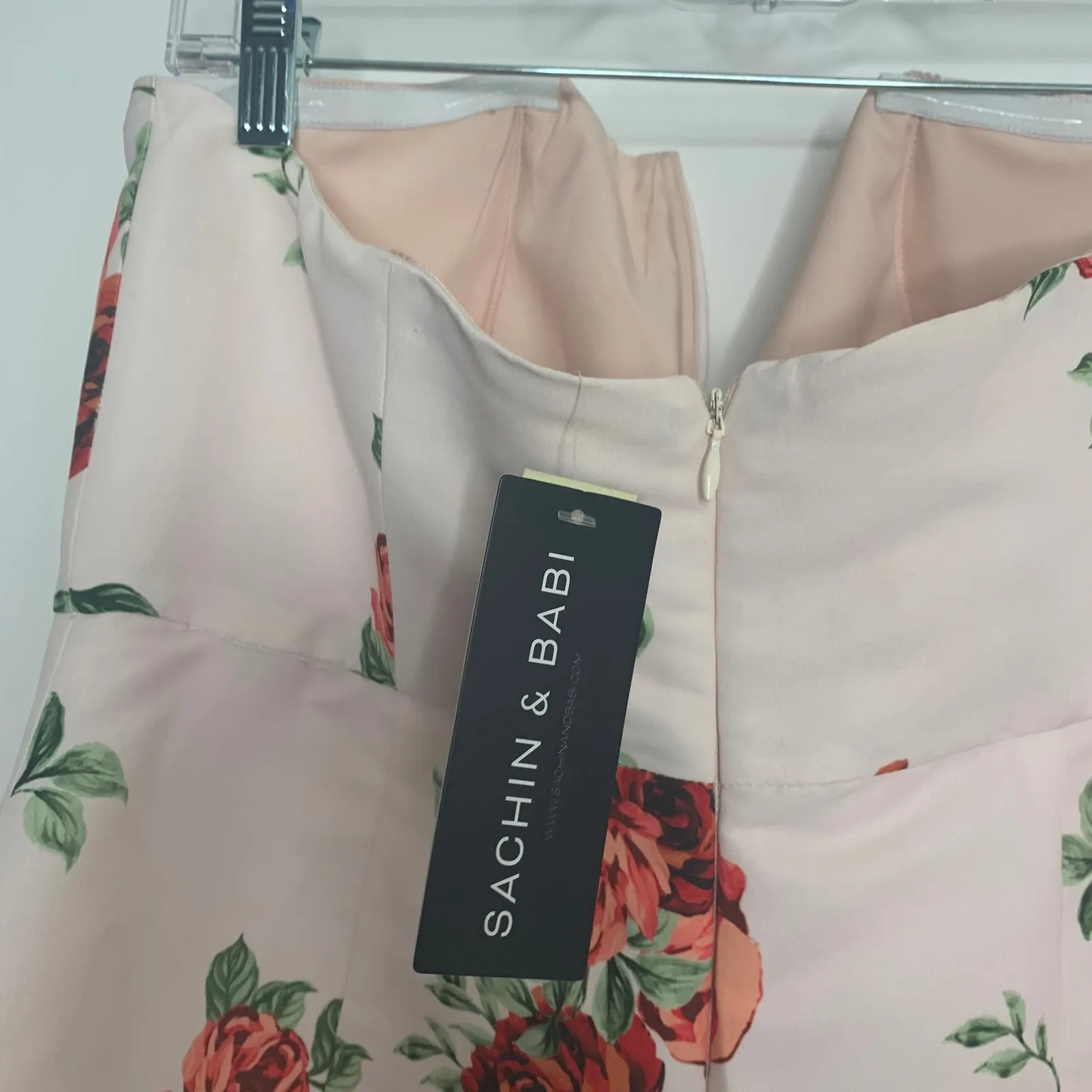 Sachin & Babi Nora Rose Strapless Notch-Neck Taffeta Midi Dress Womens 12 NEW - Image 16