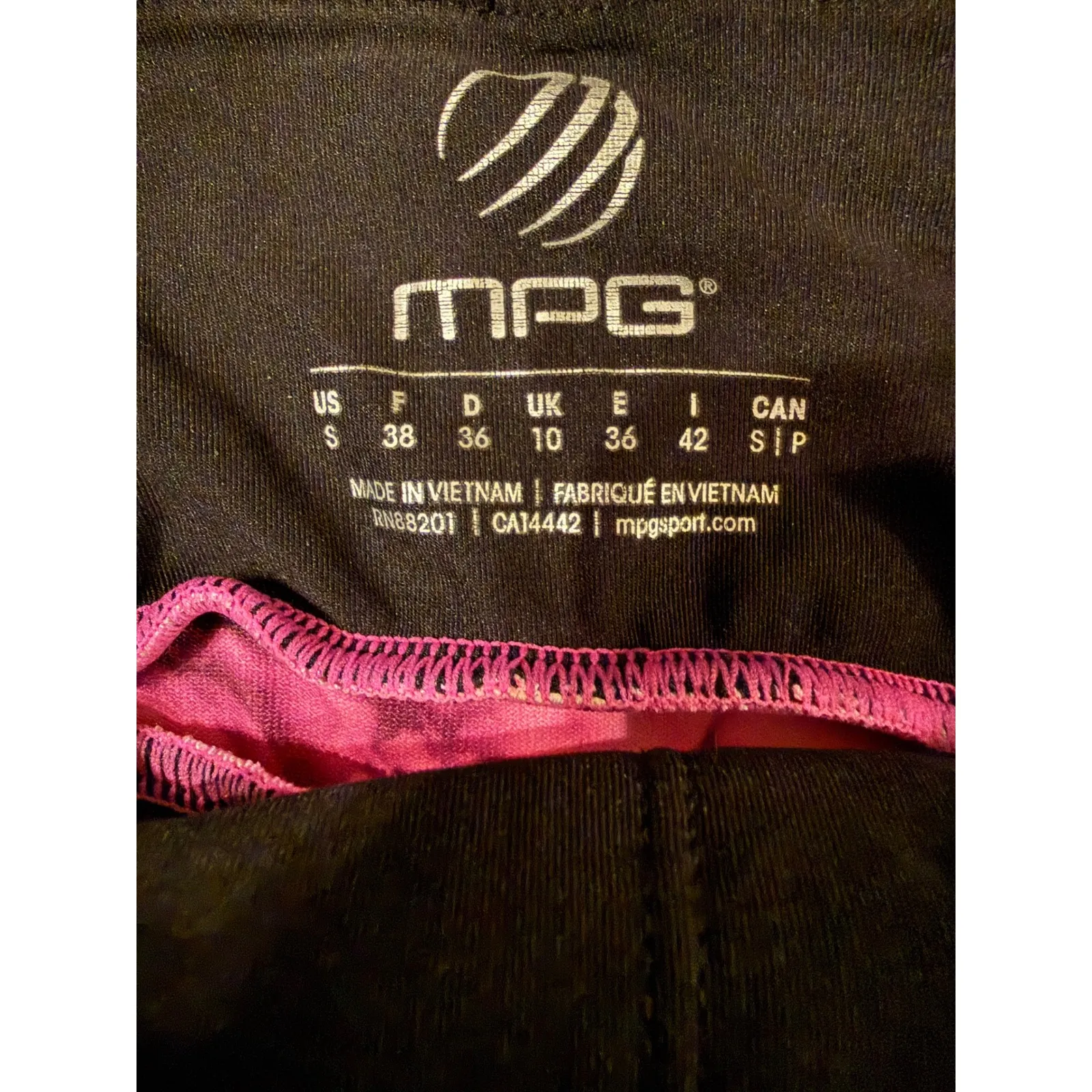MPG Floral Sports Bra Size Small Pink Strappy Back Activewear‎ Stretch - Image 3