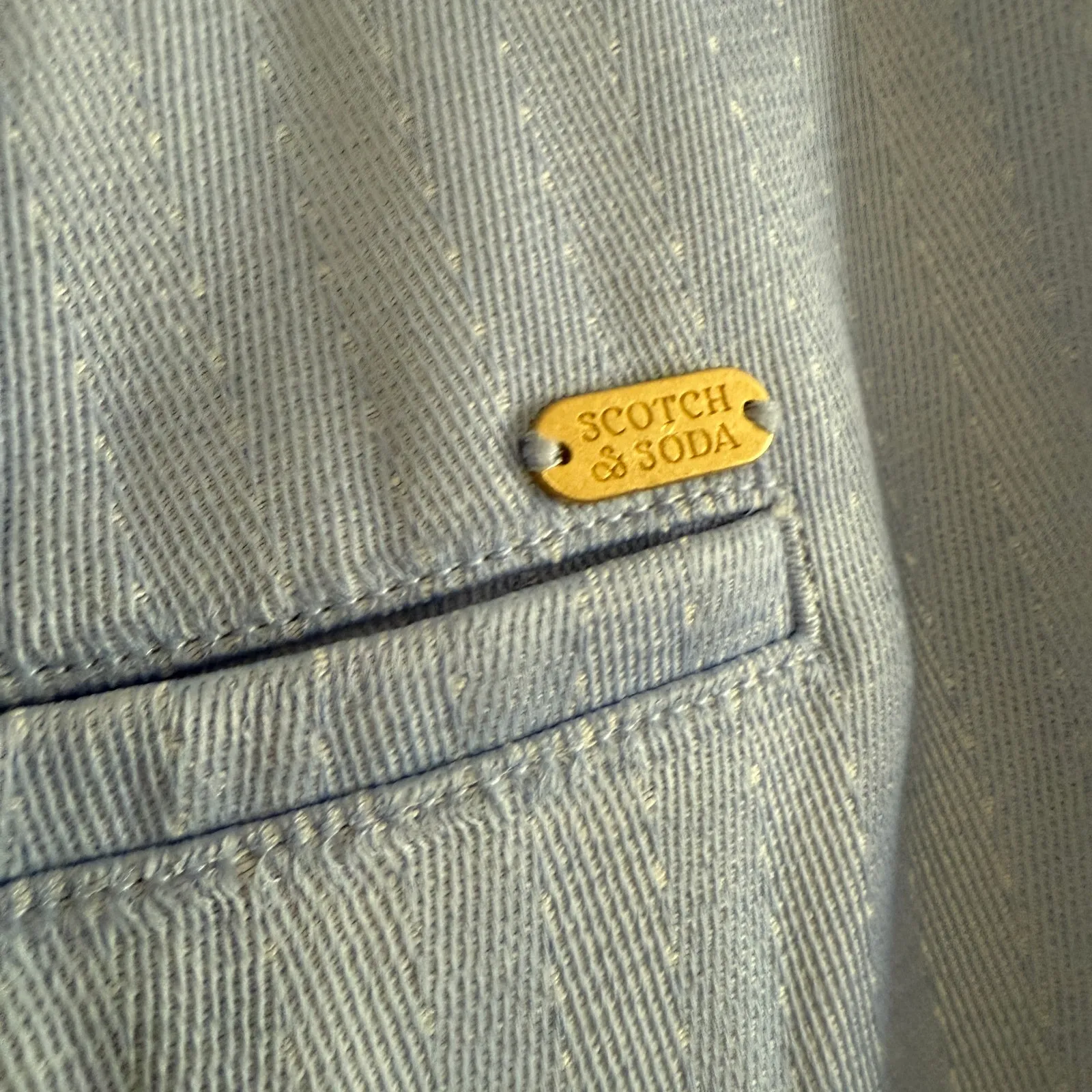 SCOTCH & SODA | Lowry Summer Edition Trouser Baby Blue Pant | Size 28 - Image 6