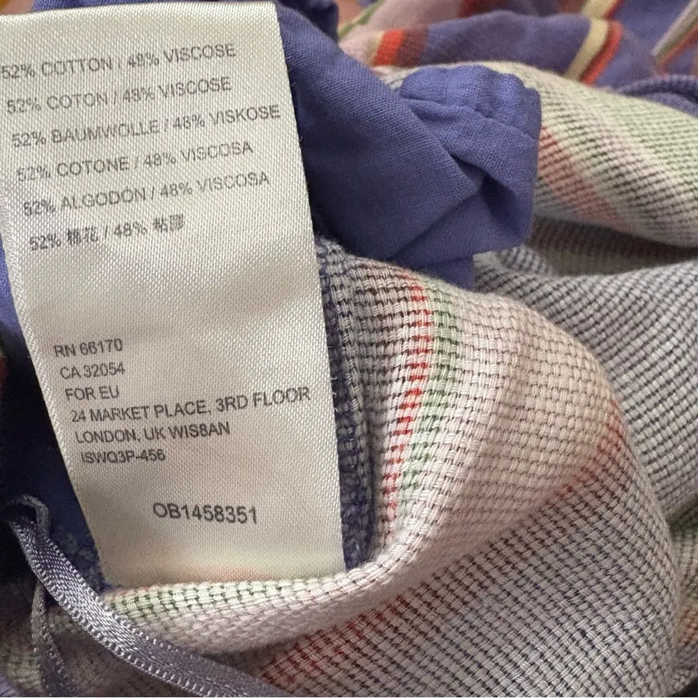 Free People La Paz Striped Cotton Crops Size 2 - Image 7