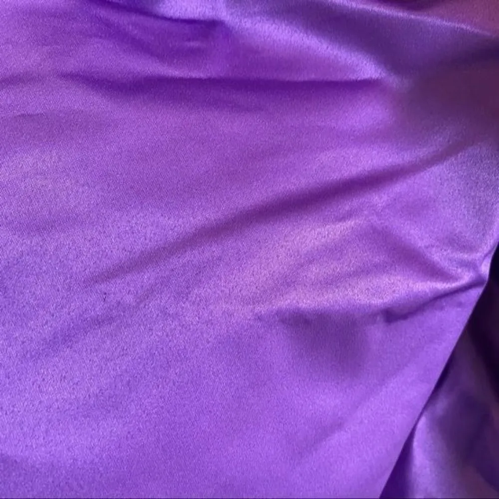 Evening Dutchess Purple Rose Dress - Image 15