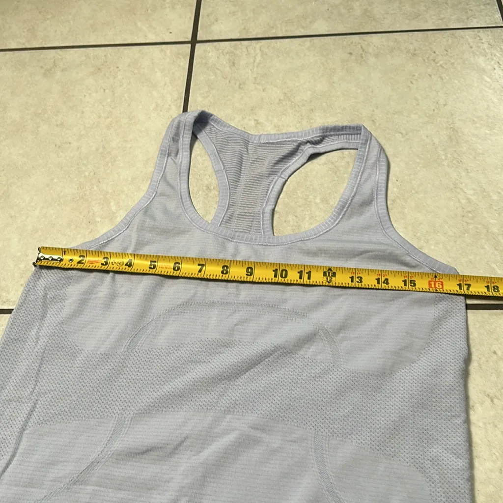 Lululemon Swiftly‎ Tech Racerback Light Purple Tank Size 10 - Image 6