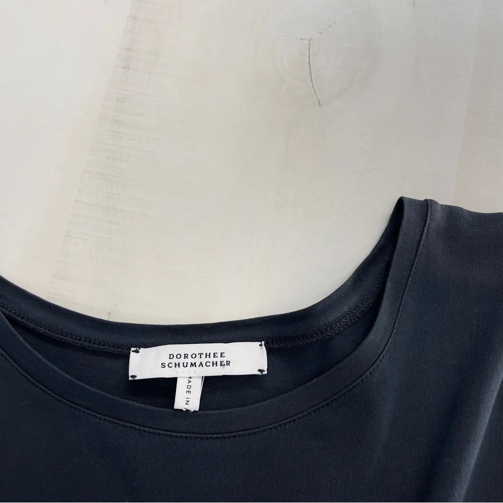 DOROTHEE SCHUMACHER black lace crochet dress 1 XS cotton stretch - Image 2