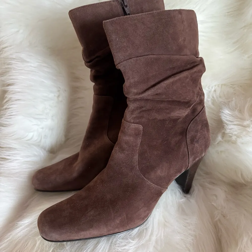 Brown Suede Women's Bootie Size 10 - Image 2