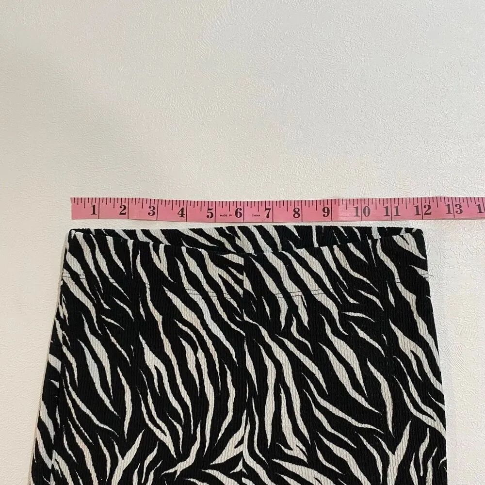 Topshop Zebra Print Flared Pants Women’s Size 2 Stretch High Waist Retro Y2K - Image 5
