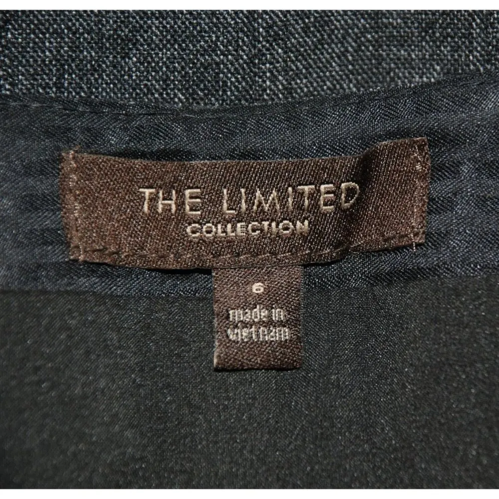 The Limited Collection Ladies Black Gray Career Pencil Midi Skirt Size 6 Office - Image 6