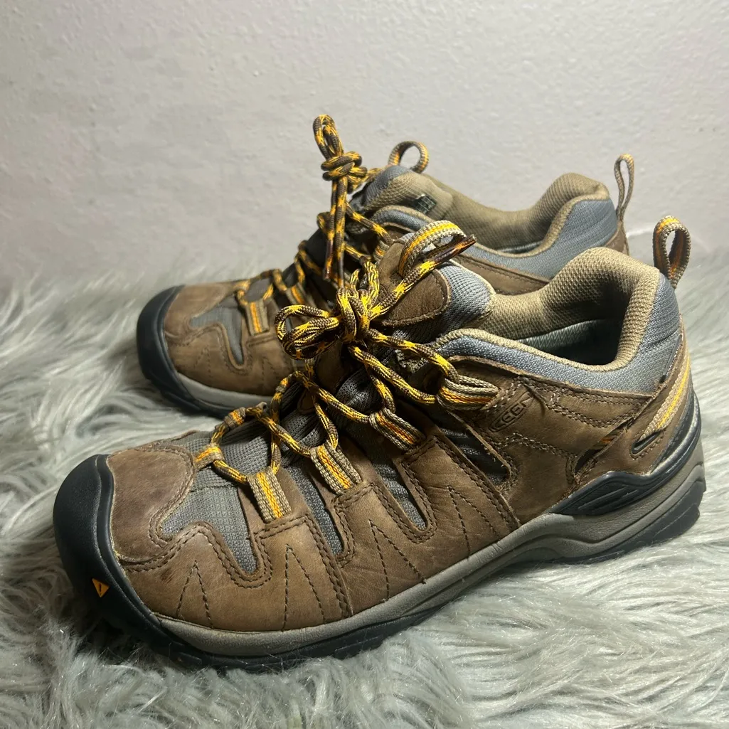 Keen Targhee Leather Trail Hiking Boots Women’ Outdoor Brown Black Shoes Size 9 - Image 8