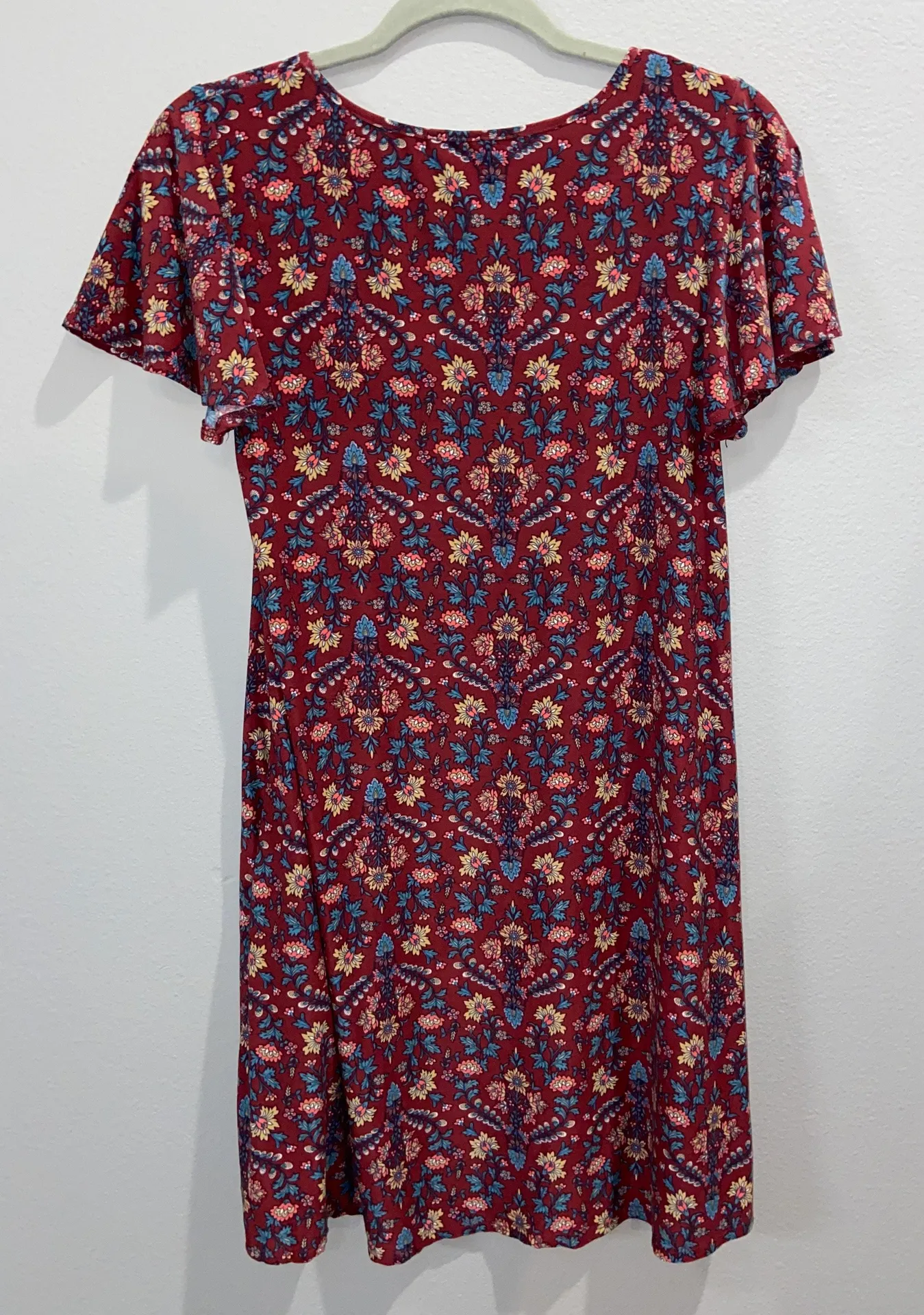 Maroon Printed Dress Red Size M - Image 4