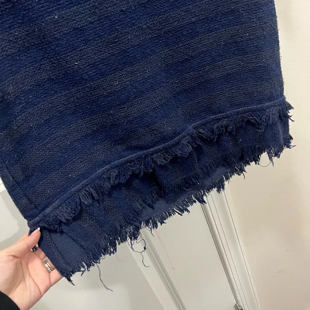 Trina Turk Navy Blue Lorossa Striped Tweed Dress Size 2 US - Image 5