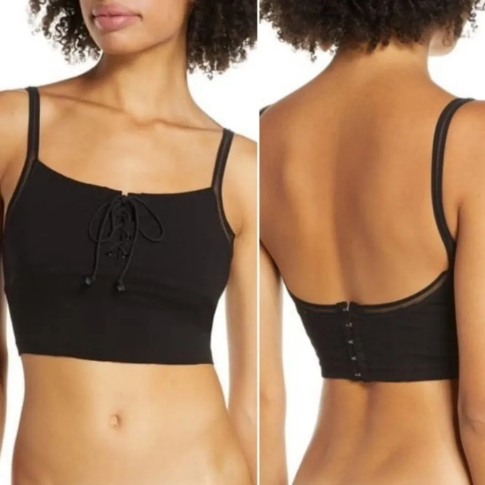 Free People medium black she's so fancy brami - Image 4