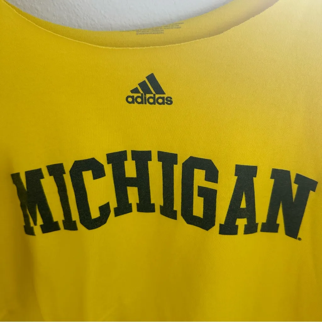 University of Michigan Destroyed off the shoulder Tee - Image 5