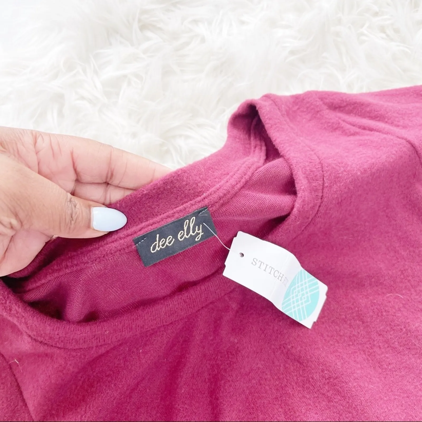 StitchFix Womens Red Dee‎ Elly Madrid Long Slight Bell Sleeve Lace Knit Top NEW - Image 3