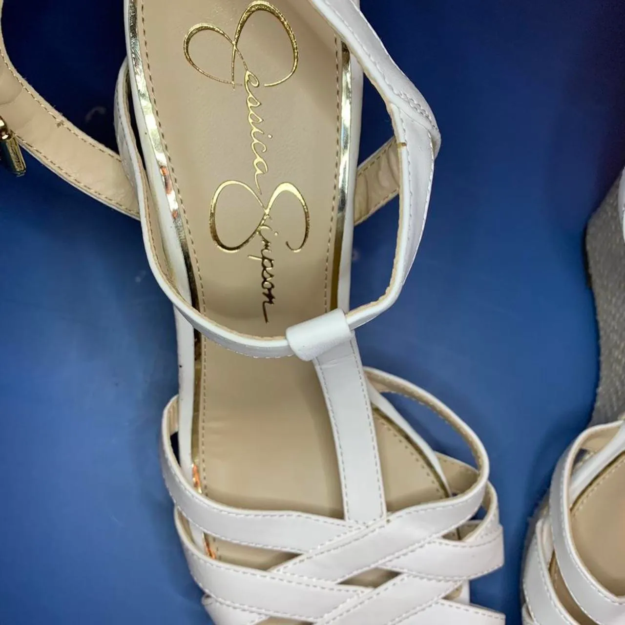 Jessica Simpson White Wedges - Image 2