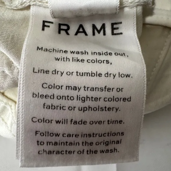 FRAME DENIM Le‎ High Skinny Dip Dyed Frayed Cut Off Jeans Waters Size 26 - Image 10