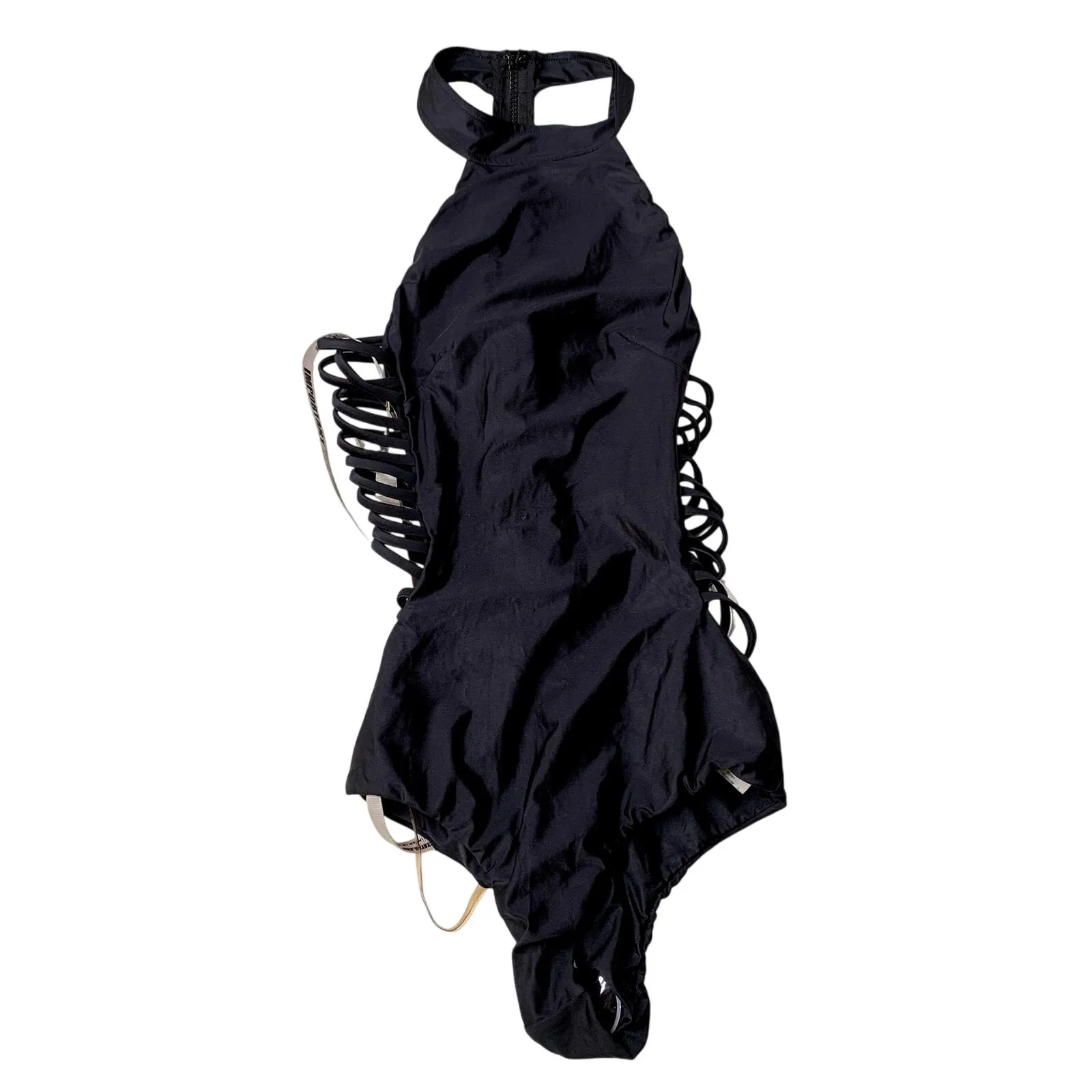 House of CB Caicos Black Ladderback One Piece Swim New with Tags XS - Image 3