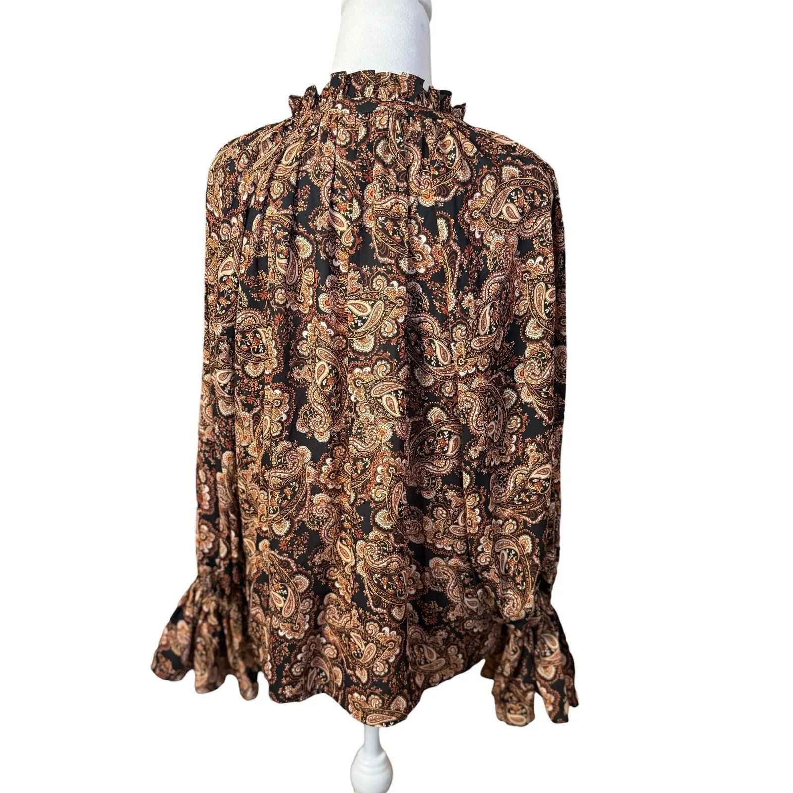 Nili Lotan x Target Paisley Print Long Sleeve Tie - Image 5