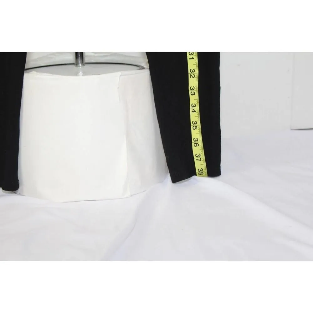 EILEEN FISHER Women's Size S/P Knit Skinny Leggings Mid Rise Pull On Solid Black - Image 3