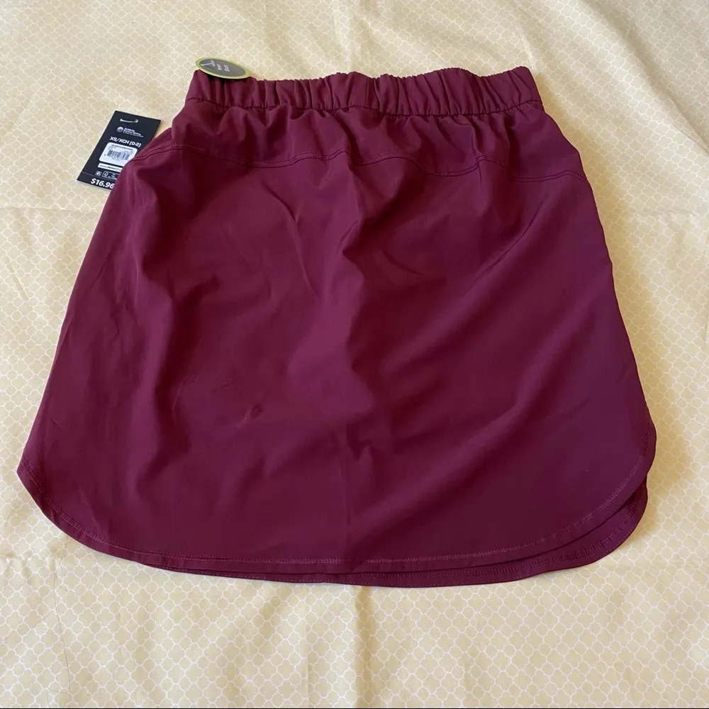 Athletic Work Burgundy Skirt with Under Short - Image 3