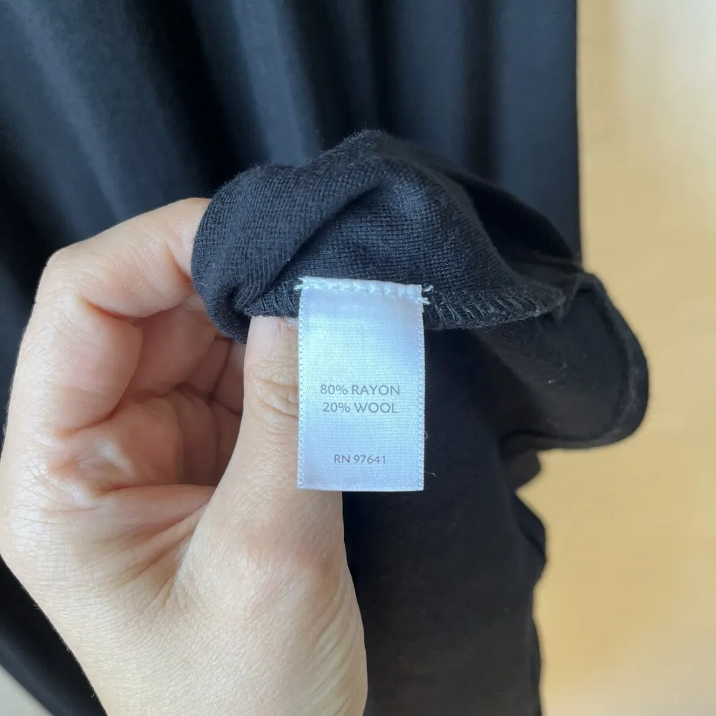 J Jill Black‎ Maxi Dress XS Staple Minimalist Wool Cotton Capsule Wardrobe Tank Black - Image 8