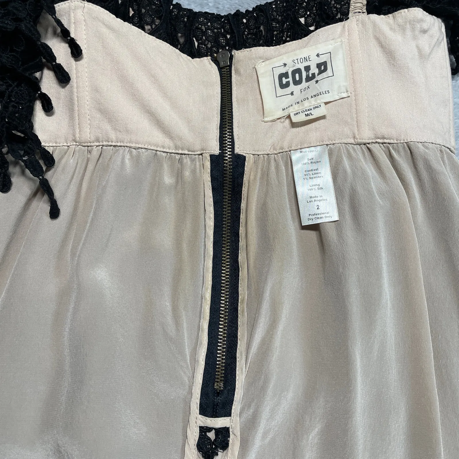 Stone Cold Fox Dress M/L Black Lace Cocktail Party LBD NYE Event Statement - Image 6