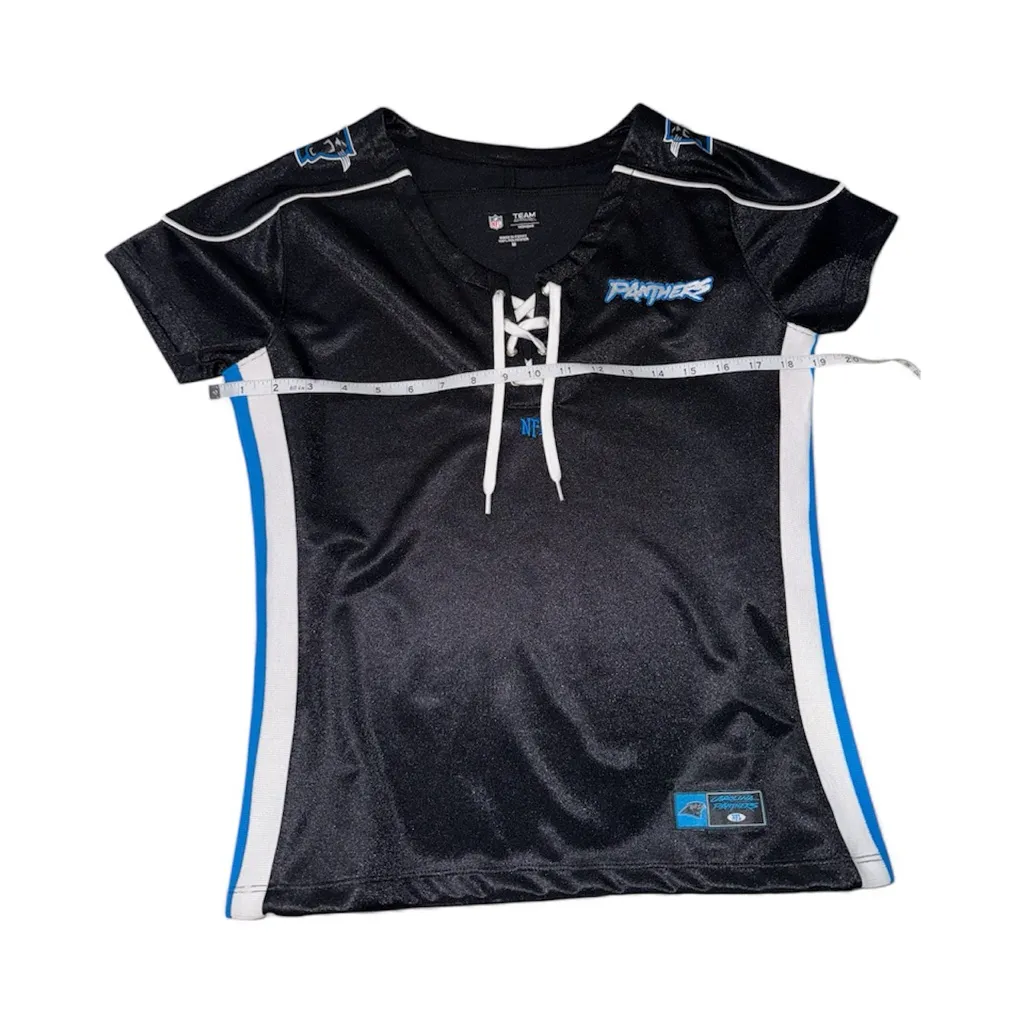 📣 Carolina Panthers NFL Drawstring Women’s Jersey Top - Image 2