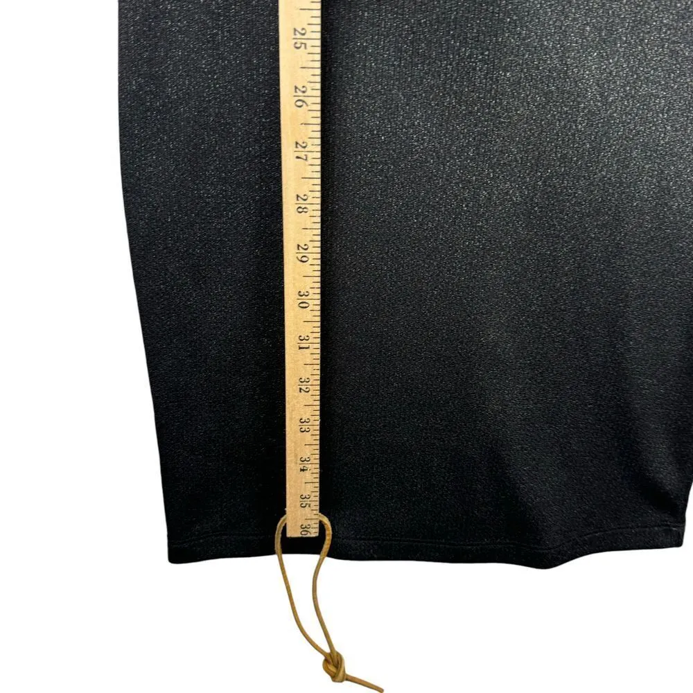 Metallic Black‎ Ribbed Bodycon Dress Sleeveless Stretch Fitted Mini Sexy Out LBD - Image 5