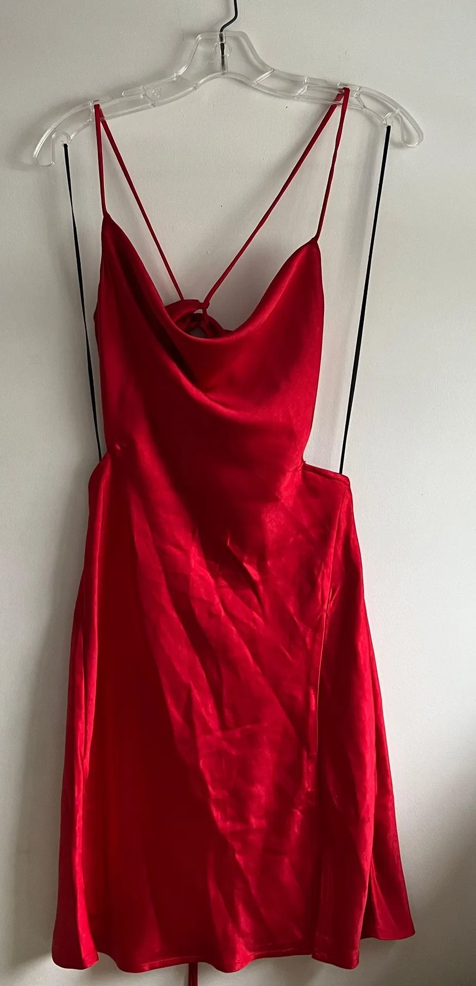 Hello Molly Red Silk Dress - Image 4