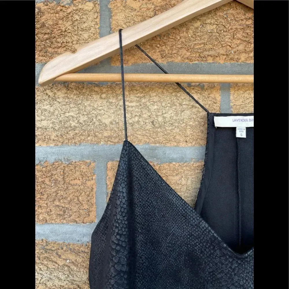 Lavender brown BLACK LEATHER DRESS small - Image 5